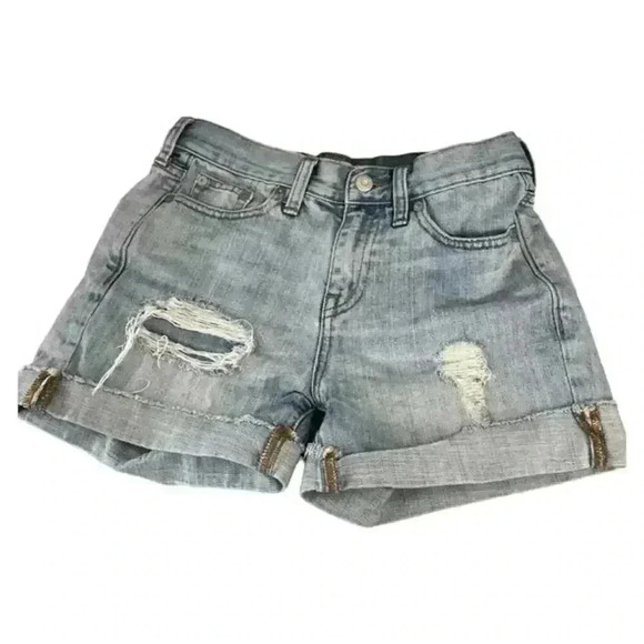 Madewell Pants - Madewell Women's Boyfriend Distressed Denim Shorts Blue Vintage Size 24